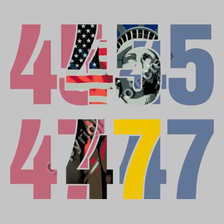 Trump 2024 election themed graphic with numbers  American flag  Statue of Liberty  and ties  Thumbnail