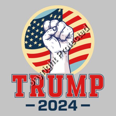 trump 2024 fist american flag patriotic symbols Thumbnail