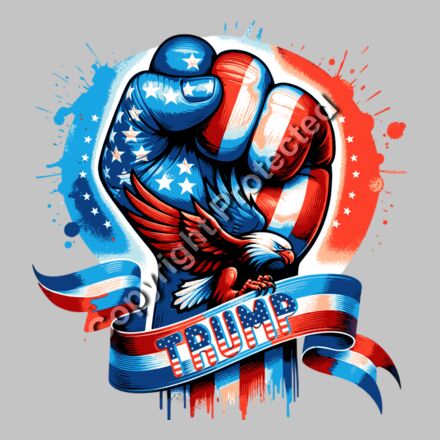 trump 2024 fist eagle american flag artwork Thumbnail