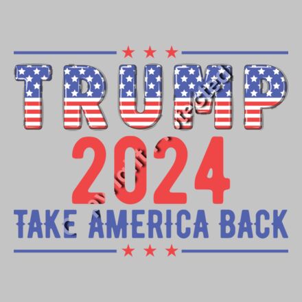 Trump 2024 Take America Back American Flag Theme Banners Thumbnail