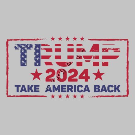 trump 2024 take america back patriotic design red white blue stars Thumbnail