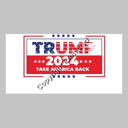 trump 2024 take america back red white blue stars badge style Thumbnail