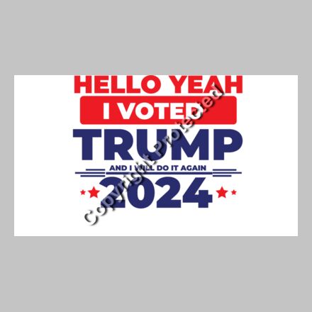 Trump 2024 voting statement graphic with bold text and American themed colors Thumbnail